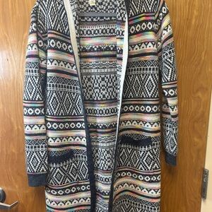 Monteau Multicolor Patterned Cardigan